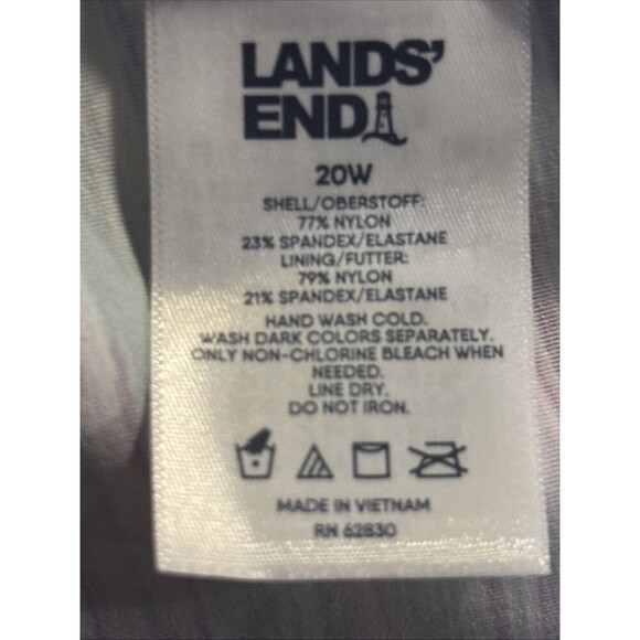 Lands End Tankini Swimsuit Top Women's Size 20W Square Neck Underwire Stripe NWT - Picture 16 of 16